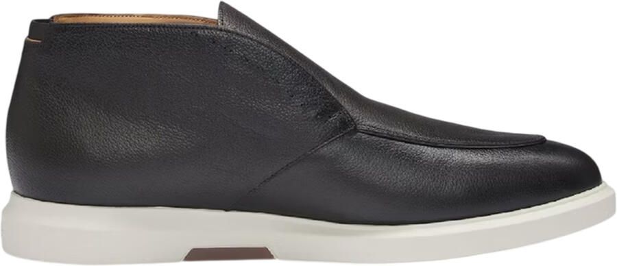 Boss Hoge leren sneakers voor heren van Randy (Donkerbruin)