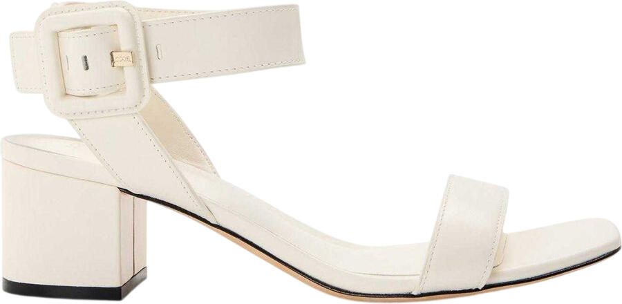 Boss Minimalistische sandalen met blokhak voor dames (Wit)
