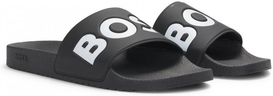 Boss Orange Aryeh Heren Italiaanse Slippers Met Groot Logo Detail
