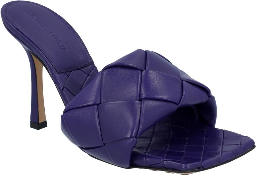 Bottega Veneta Dames Lido Gevoerde Slippers in paarse Lamsleer