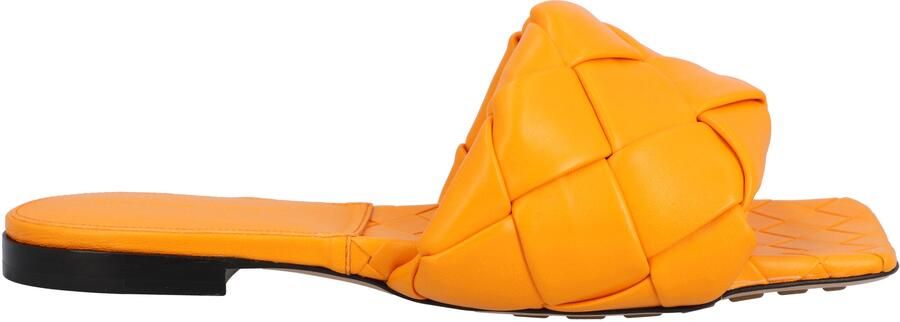 Bottega Veneta Lido Platte Sandalen oranje