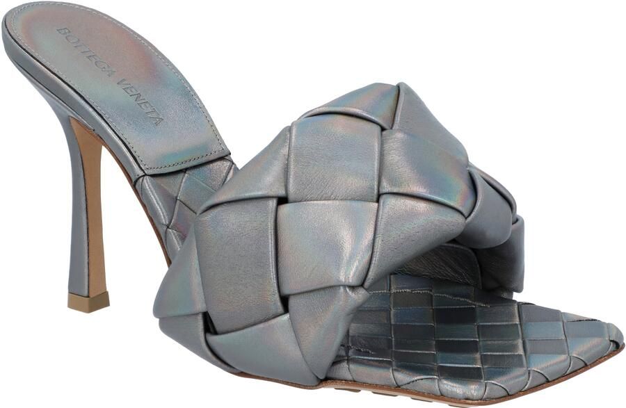 Bottega Veneta Metallic grijze Lido Mules