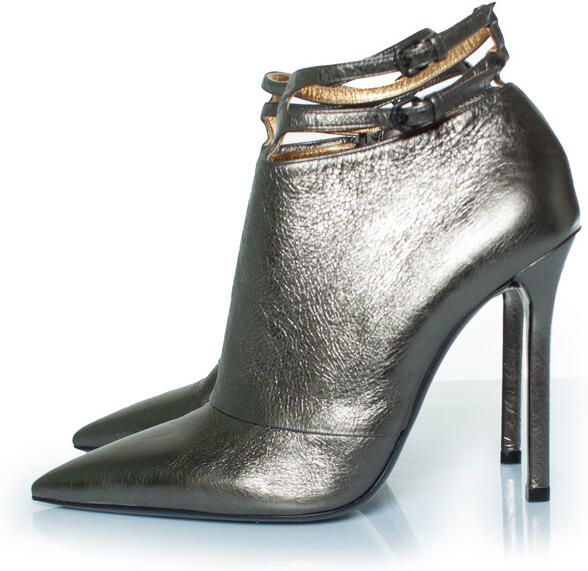 Bottega Veneta Pre-owned Bottega Veneta metallic leren enkellaarsjes