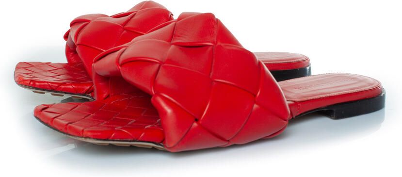 Bottega Veneta Pre-owned Bottega Veneta Rode leren Lido sandalen