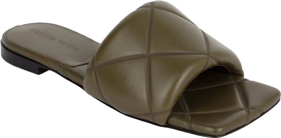 Bottega Veneta Rubber Lido Slipper Groen