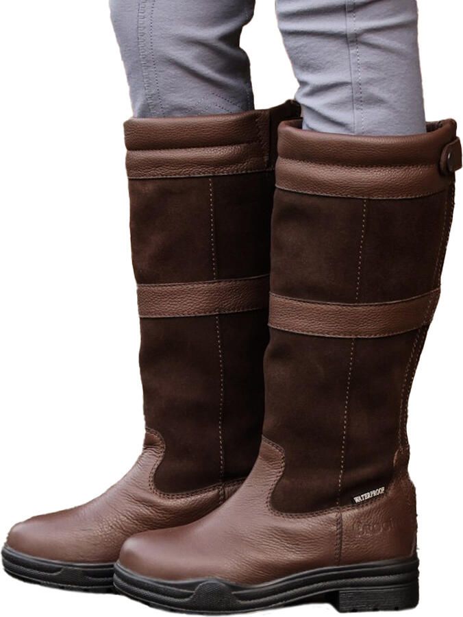 Brogini Hollingworth Leder Laarzen met Ritssluiting voor Volwassenen (Bruin)