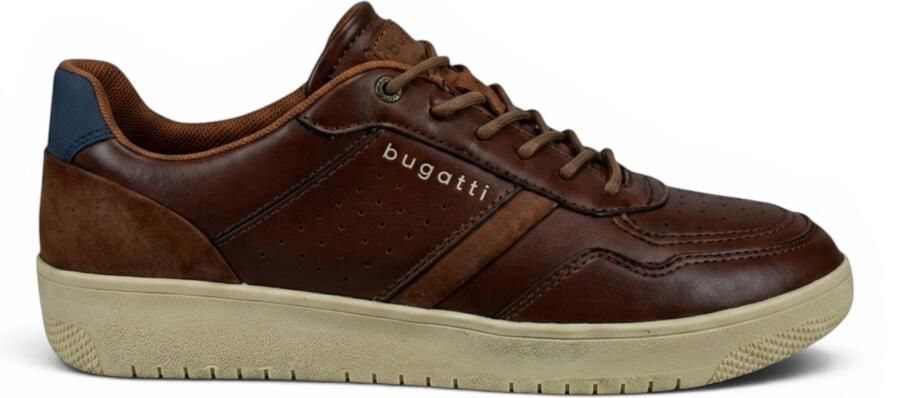Bugatti Bruine Leren Mode Comfort Trainerschoenen voor mannen Llopart