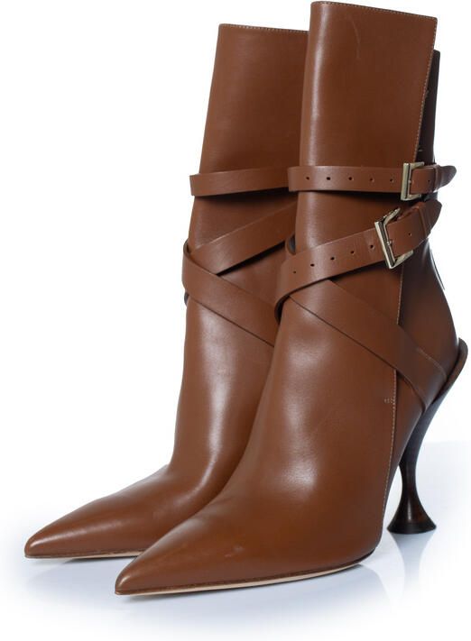 Burberry Pre-owned Burberry Hadfield-laarzen met voetstuk in bruin