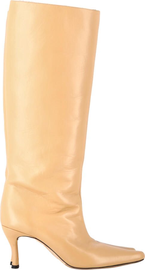 By Far Stevie knielaarzen van beige leer