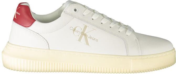Calvin Klein Bianco Leren Heren Sneaker