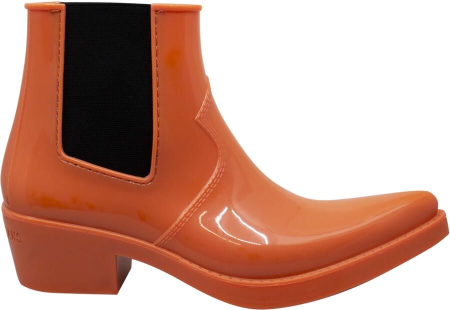 Calvin Klein Carol Rubber Womens Oranje Wellington Laarzen