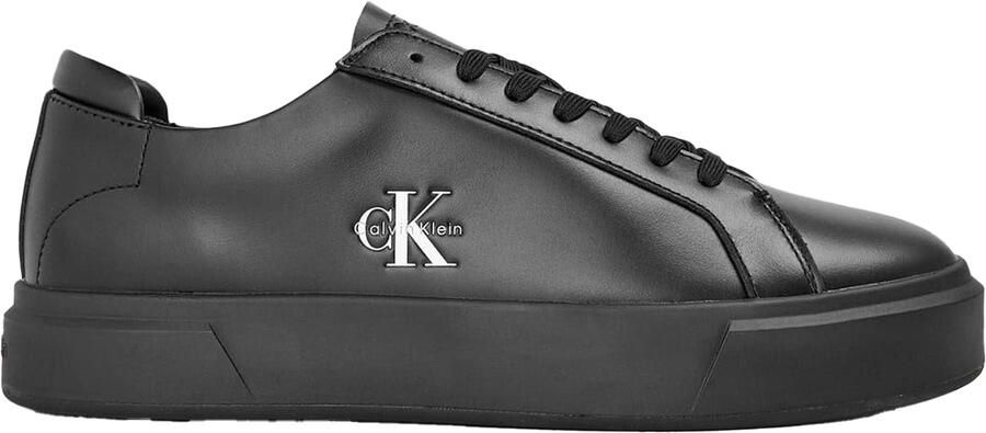 Calvin Klein Heren basketbalschoenen met logo en cupzool voor op het veld (Drievoudig zwart)