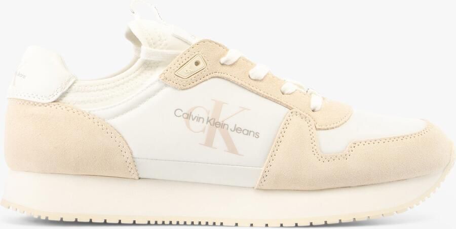 Calvin Klein RUNNER SO LACEUP Heren Sneakers Helder Wit Ei-schaal