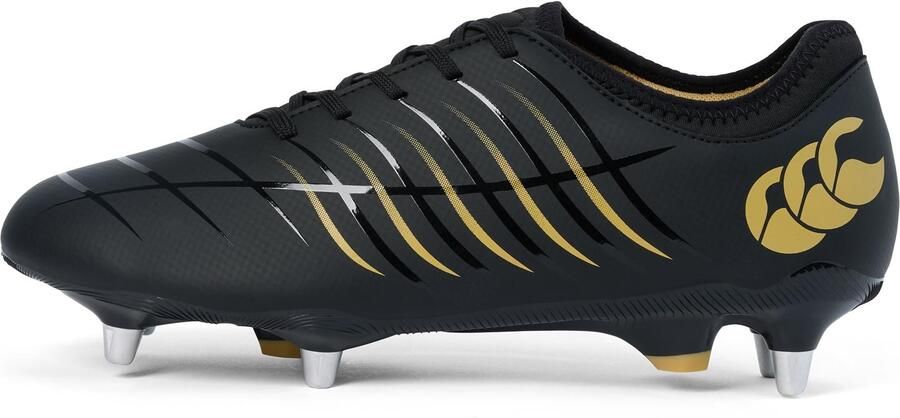 Canterbury Heren Phoenix 2.0 Team Soft Ground Rugbyschoenen (Zwart Goud)