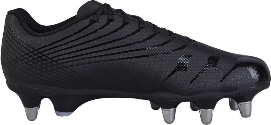 Canterbury Heren Stampede Team 2025 Soft Ground Rugby Laarzen (Zwart Zilver)
