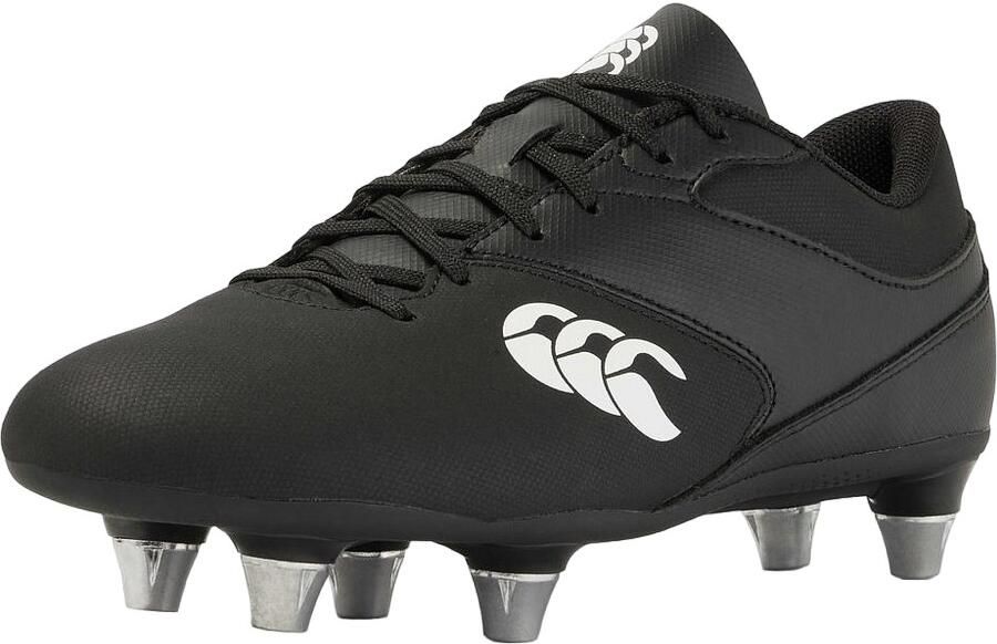 Canterbury Kinder Kids Phoenix Raze Zachte Grond Rugbyschoenen (Zwart Wit)