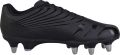 Canterbury Stampede Groundbreak-rugbyschoenen voor heren van leer met patroon voor zachte ondergrond (Zwart Zilver) - Zwart
