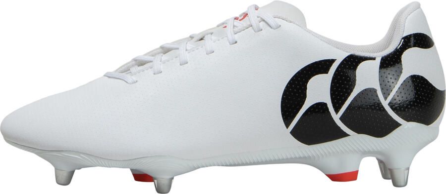 Canterbury Unisex Adult Speed Raze Zachte Grond Rugbyschoenen (Wit Zwart Rood)