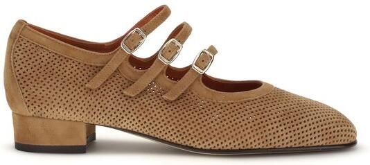 Carel Paris Carel Parijs Beige Kalfsleer Bos Taurus Ballerina's