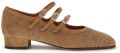Carel Paris Carel Parijs Beige Kalfsleer Bos Taurus Ballerina's - Beige