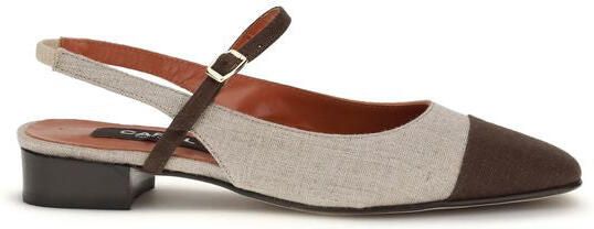 Carel Paris Carel Parijs Beige Katoenen Ballerina's