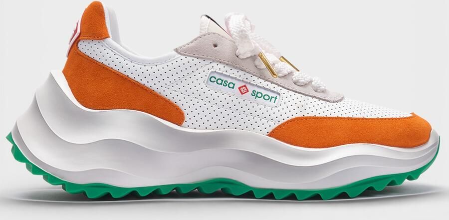 Casablanca Atlantis Sneakers Met Oranje Details En Witte Schoenen