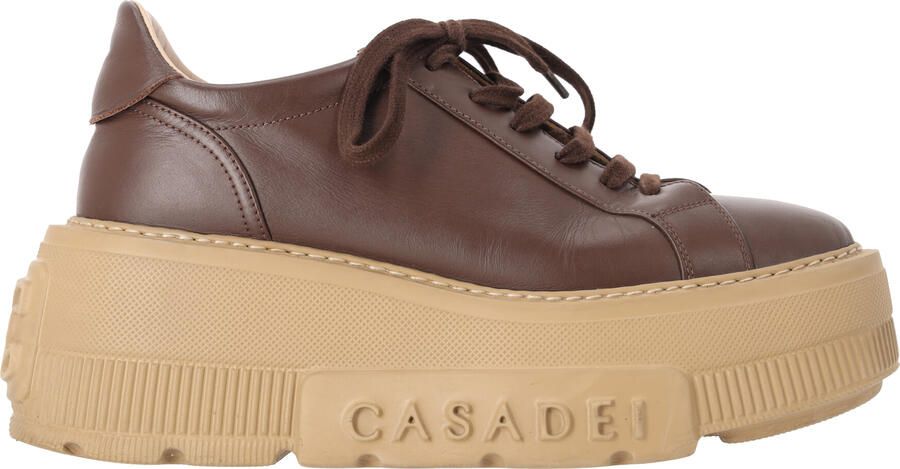 Casadei Pre-owned Casadei Nexus platform sneakers in bruin leer