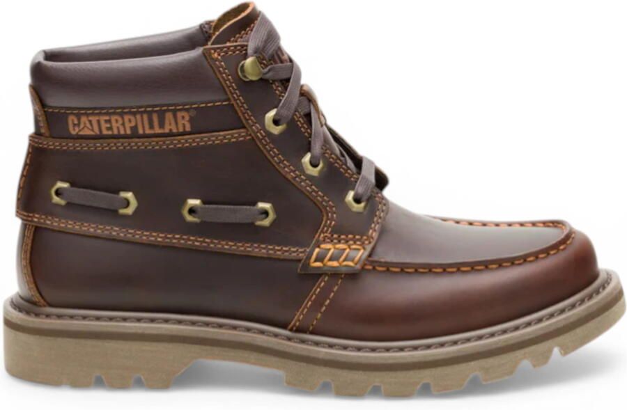 Caterpillar CAT ( ) Heren Bruine Leren Wandelschoenen Colorado Boat-Mid