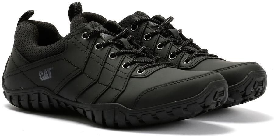 Caterpillar Instruct Suède Heren Zwarte Veterschoenen