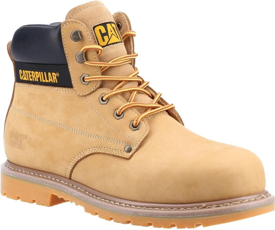 Caterpillar Powerplant S3 Nubuck Honing Wijde Pasvorm Veiligheidslaarzen