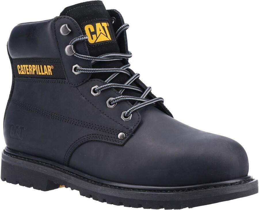 Caterpillar Powerplant S3 Nubuck Zwart Wijde Pasvorm Veilige Boots