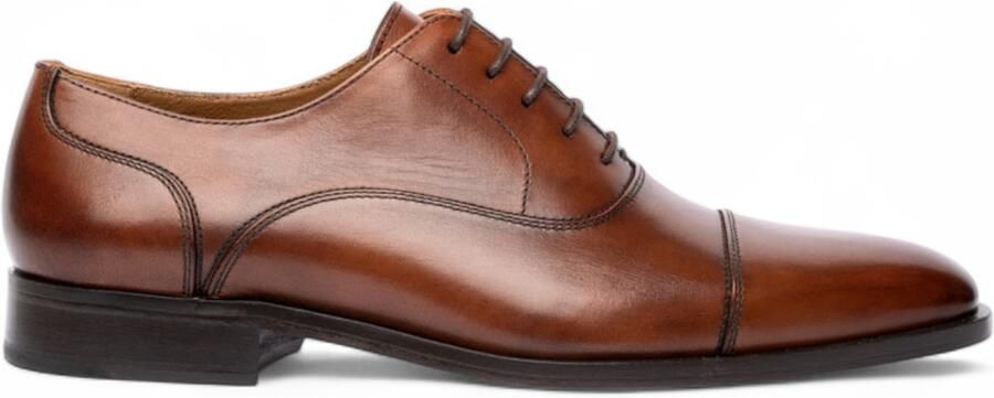 Chapman Moore Chapman & Moore Heren Bruine Effen Leren Brogue Cap-Toe Oxford Schoenen