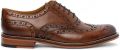 Chapman Moore Chapman & Moore Heren Bruine Leren Wingtip Brogue Oxford Kantoorschoenen - Donkerbruin
