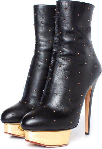 Charlotte Olympia Pre-owned Charlotte Olympia leren plateau laarzen