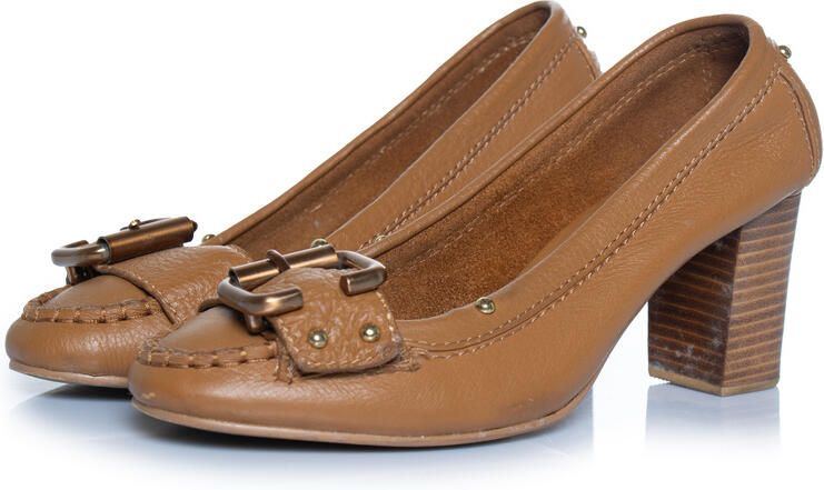 Chloe Pre-owned Chloe bruine leren loaferpumps
