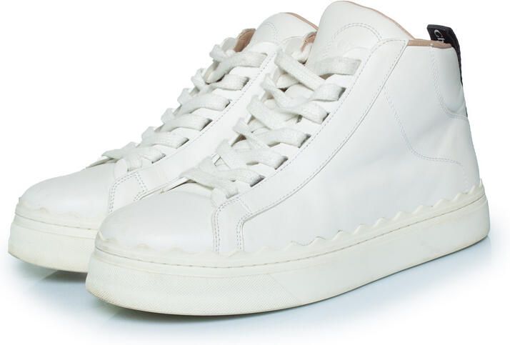 Chloe Pre-owned Chloe Lauren hoge sneakers in het wit
