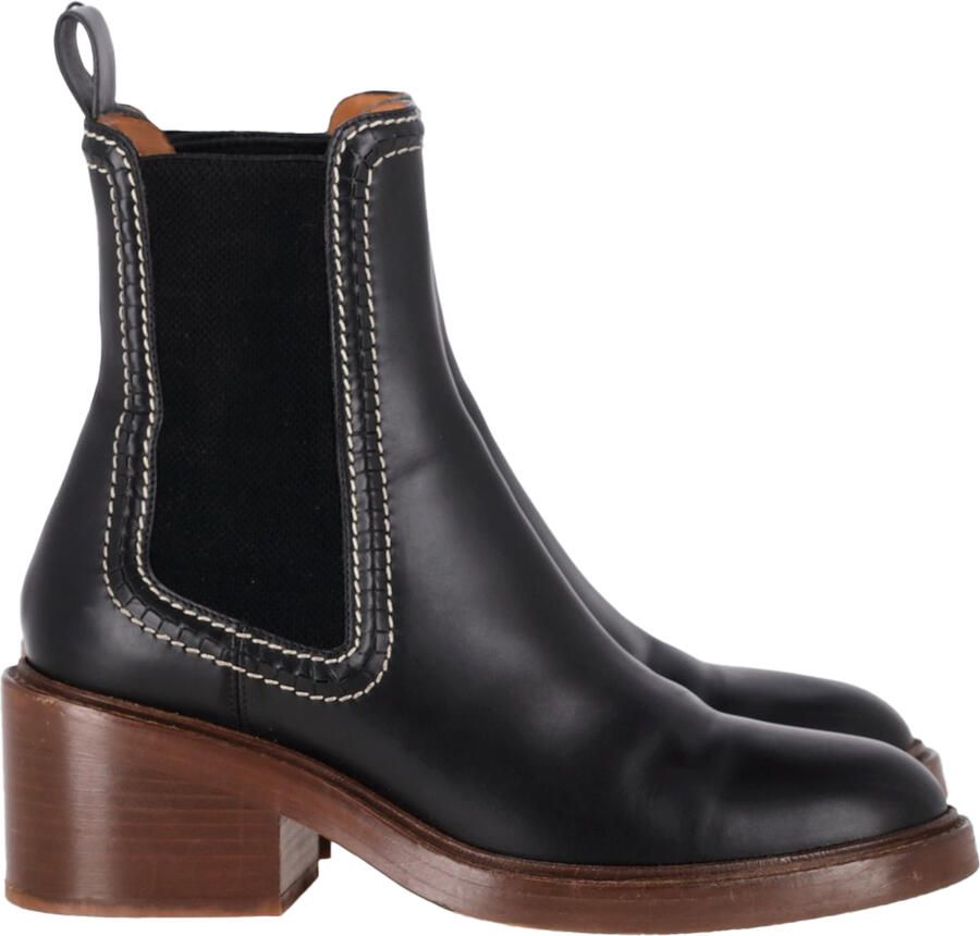 Chloe Pre-owned Chloé Mallo Chelsea Boots in Zwart Kalfssuède