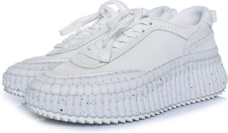 Chloe Pre-owned Chloe Nama leren platform sneakers met stiksels