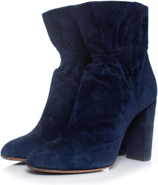 Chloe Pre-owned Chloe Ronde neus enkellaarsjes met ruches