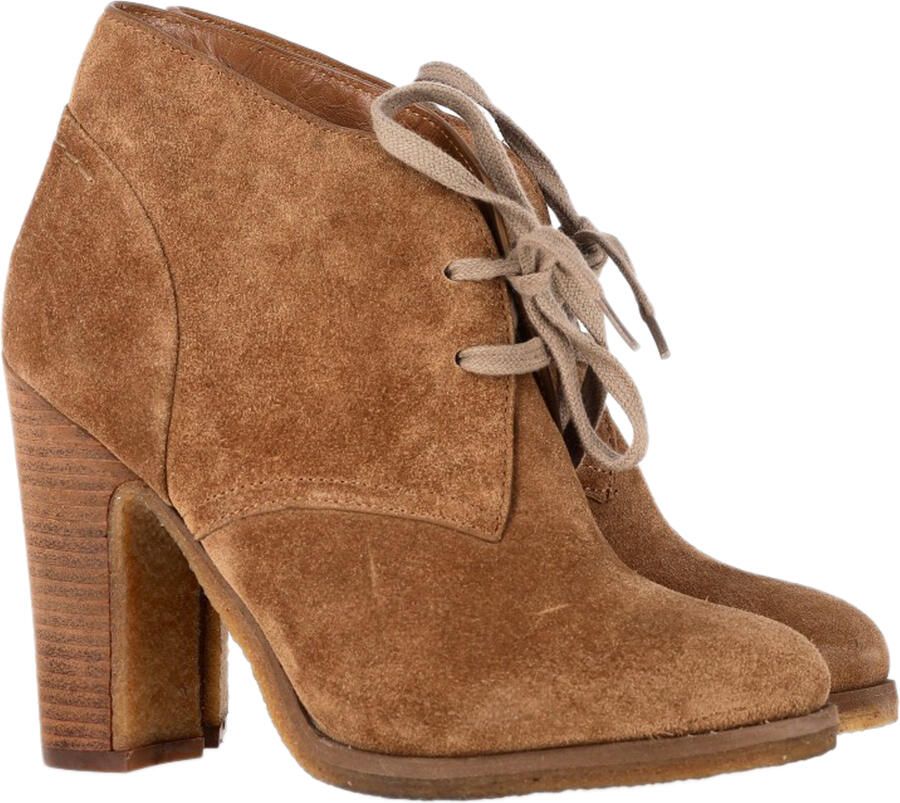 Chloe Pre-owned See by Chloé Laarzen met Veters en Hak in Bruin Suède