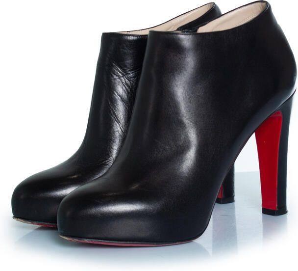 Christian Louboutin Pre-owned Christian Louboutin zwarte leren enkellaarsjes