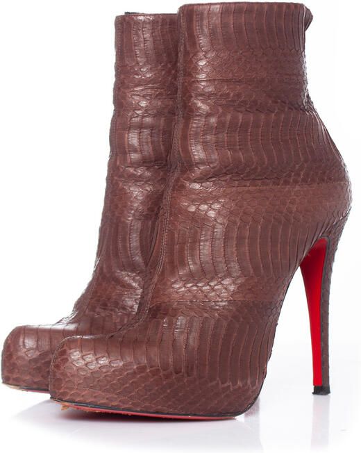 Christian Louboutin Pre-owned Slangenhuid platformlaarzen