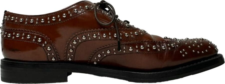 Church's Burwood Met Studded Brogues in bruin leer