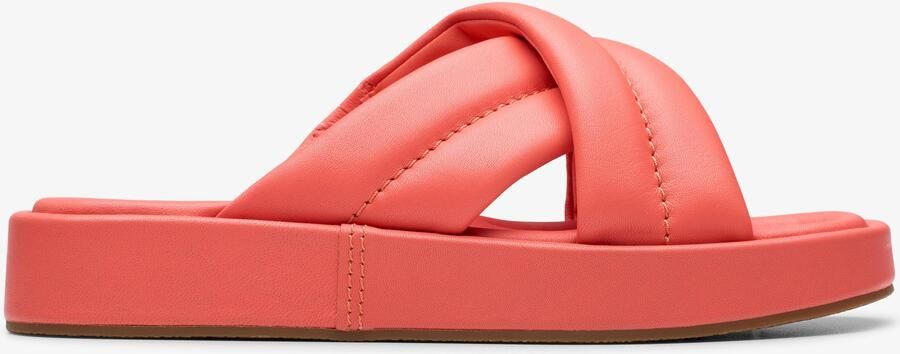 Clarks Alda Glide Koraal Leren Sandalen