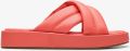 Clarks Alda Glide Koraal Leren Sandalen - Roze