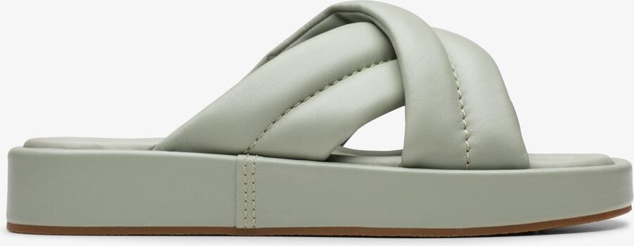 Clarks Alda Glide Light Green Lea Sandalen