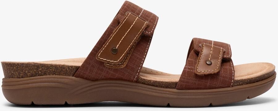 Clarks April Dusk Donkerbruin Int Sandalen