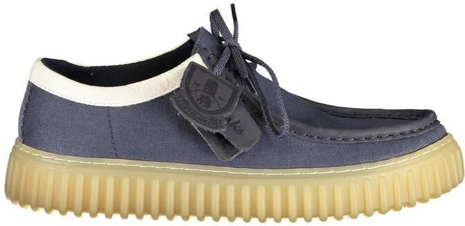 Clarks Blauwe Stof Heren Schoen