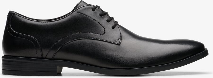 Clarks Brandon Kant Zwarte Leren Schoenen