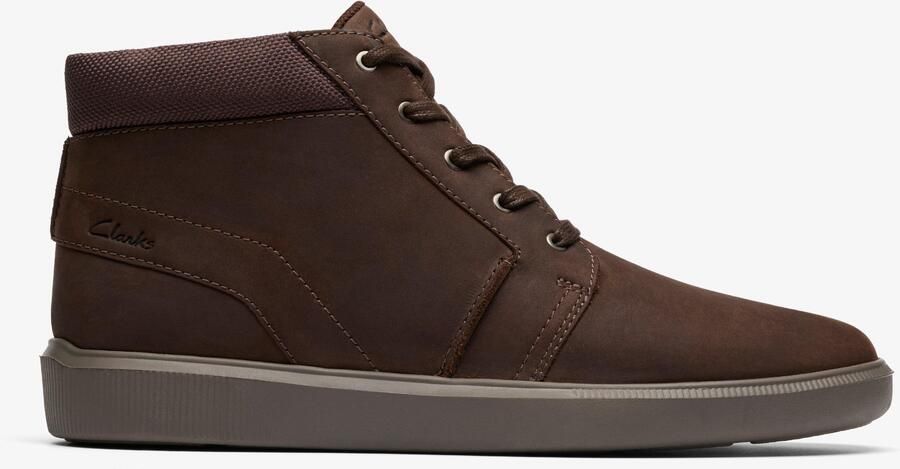 Clarks Brodin Mid Dark Brown Lea Laarzen